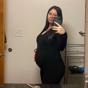Maternity black jumpsuit